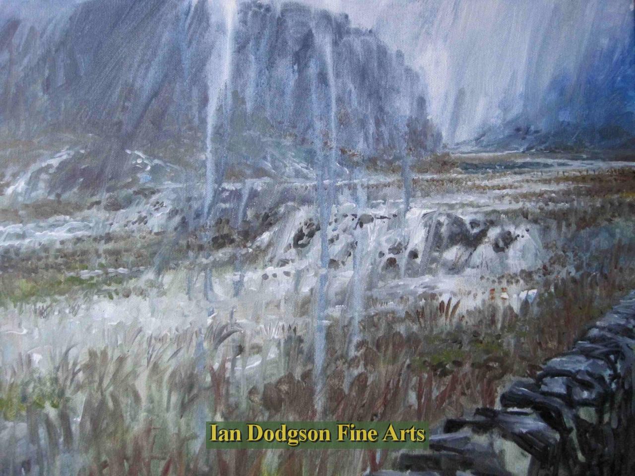 Jeremy Yates - Winter Flood (Afon Llugwy) Acrylic on canvas (undated)