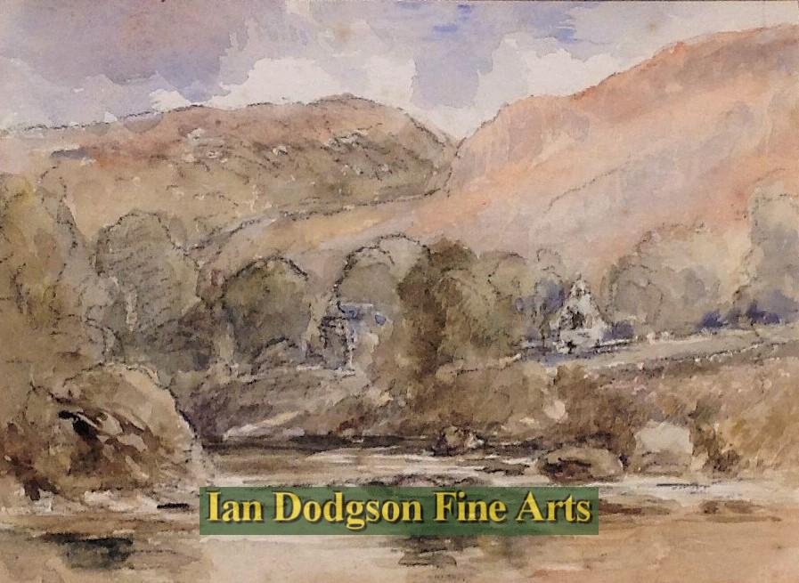 David Cox Snr - St. Michael's Old Church, Betws y Coed Waterclolour and Charcoal (c1840)
