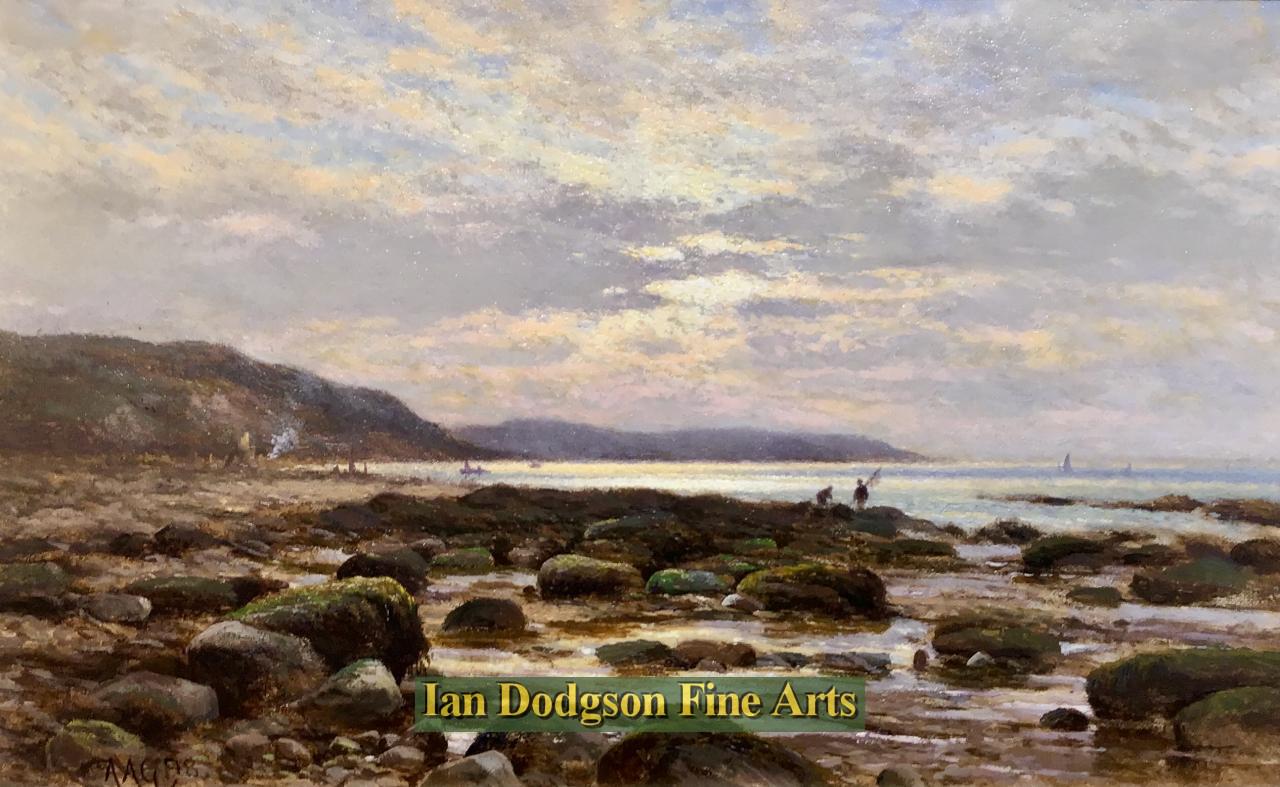 Alfred Augustus Glendening - Sunset on the shore, Near Bonchurch, Isle of Wight