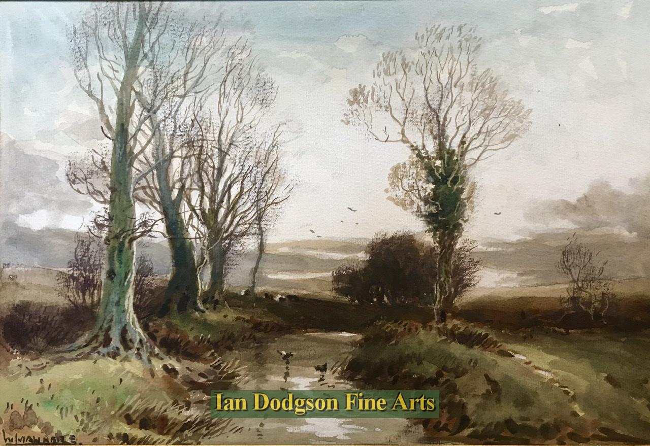 William Manners - River Wanster, Near Grange Watercolour with bodycolour (c1900)