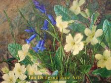 'Charles Henry Slater - Primroses, Bluebells and Blossom