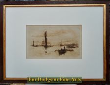'William Lionel Wyllie - Greenwich with various barges